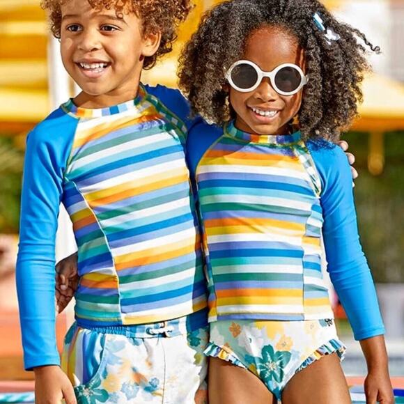 Matilda Jane Long Sleeve Undercover Rashguard Sz 4 Lets Go Together Striped - Picture 1 of 5